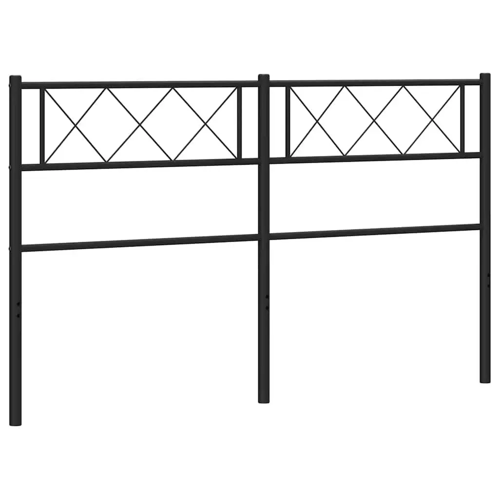 Metal Headboard Black 150cm Bed Head Steel Bedroom Furniture Replacement