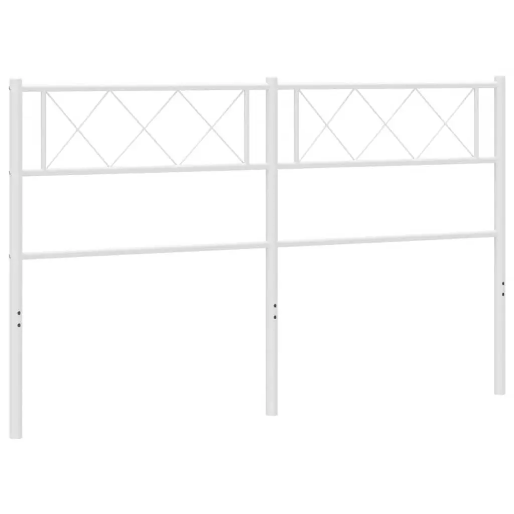 Metal Bed Headboard White 135cm Bedroom Bed Head Frame Replacement