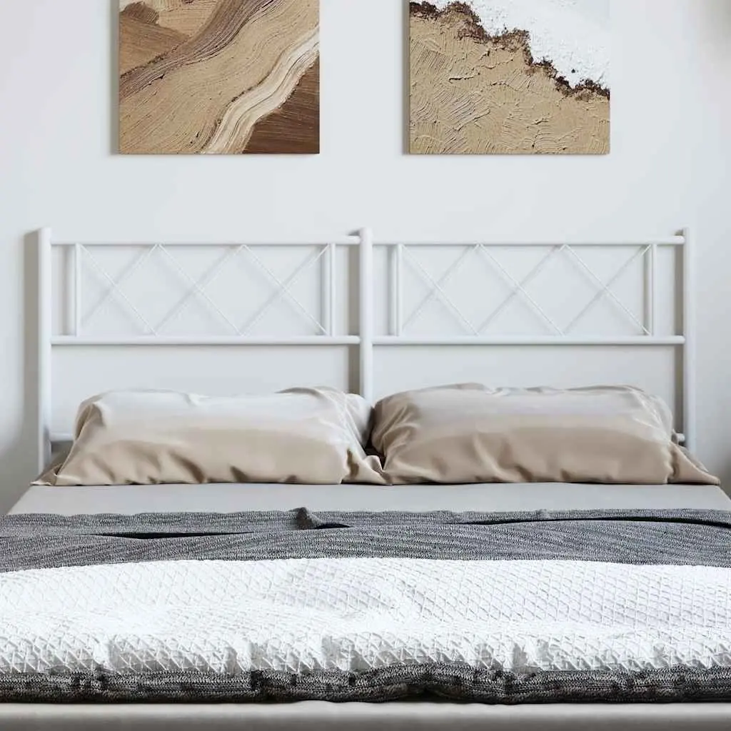 Metal Bed Headboard White 135cm Bedroom Bed Head Frame Replacement