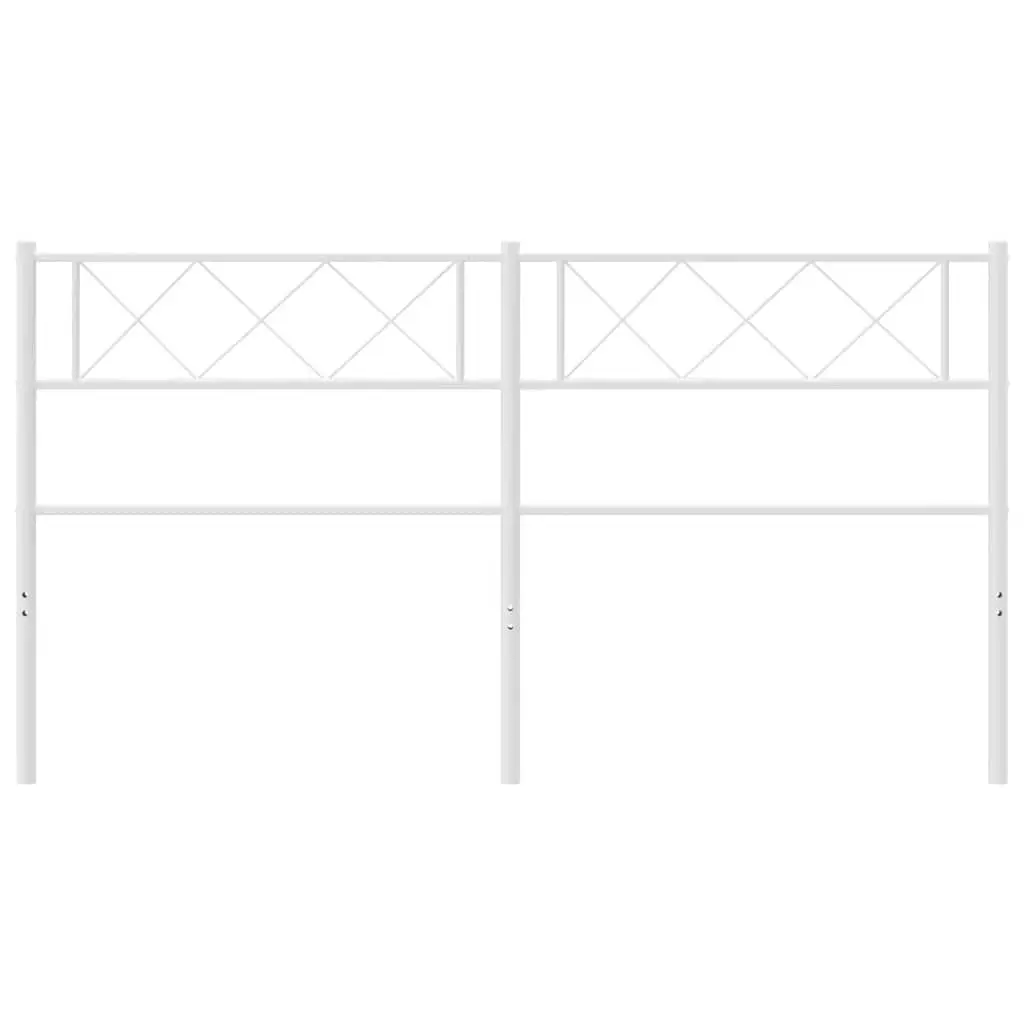 Metal Bed Headboard White 135cm Bedroom Bed Head Frame Replacement