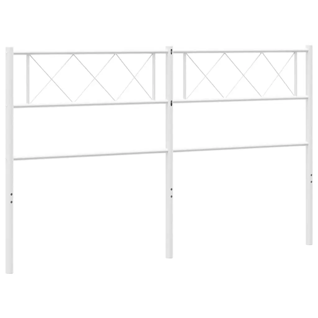 Metal Bed Headboard White 135cm Bedroom Bed Head Frame Replacement