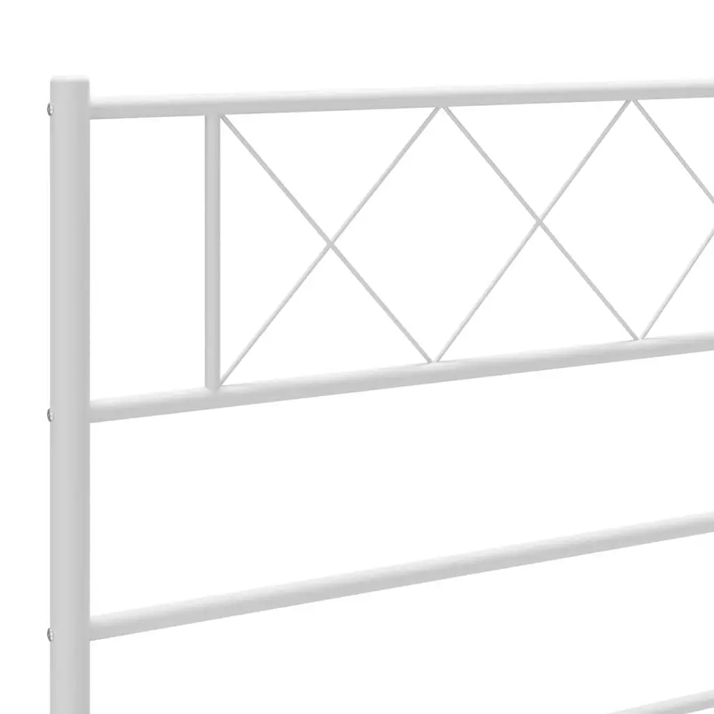 Metal Bed Headboard White 135cm Bedroom Bed Head Frame Replacement