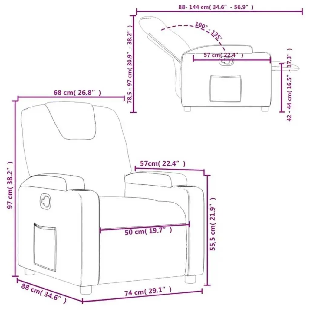 Grey Recliner Chair
