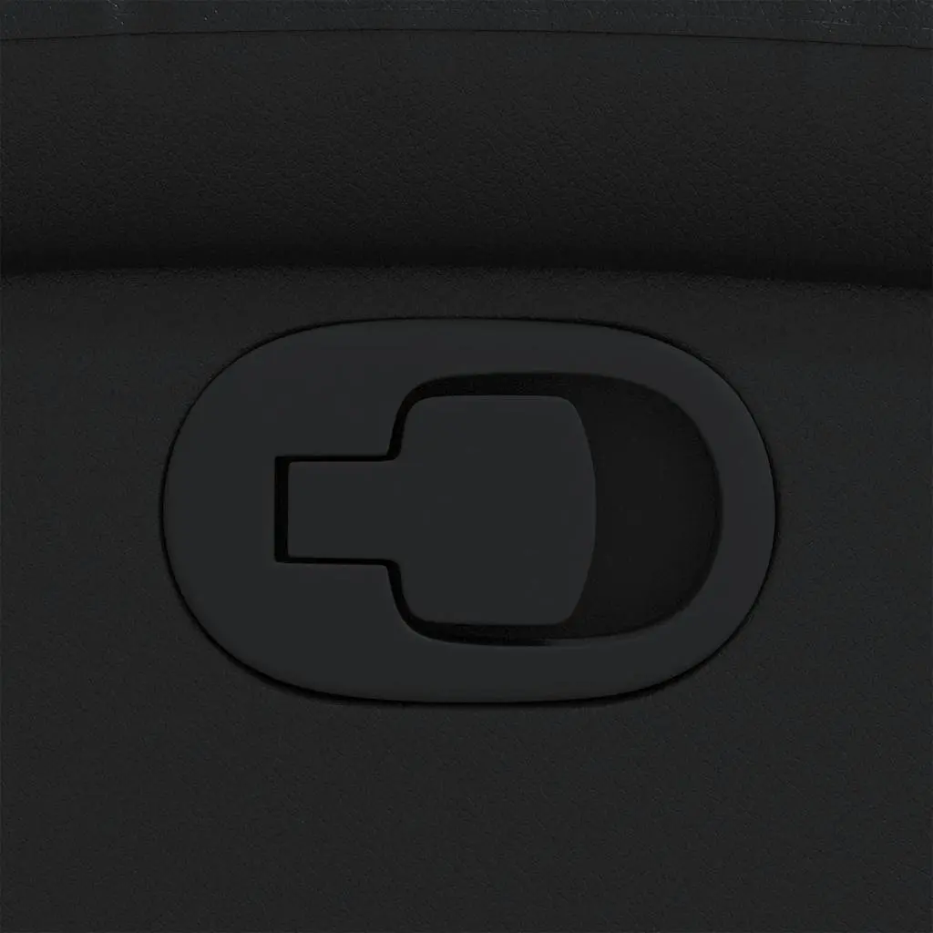 Manual Reclining Armchair Black Faux Leather Lounge Chair with Cup Holders and Side Pocket