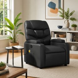 Black Faux Leather Massage Recliner Chair: Comfort and Value