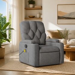 Comfortable Grey Manual Reclining Massage Chair