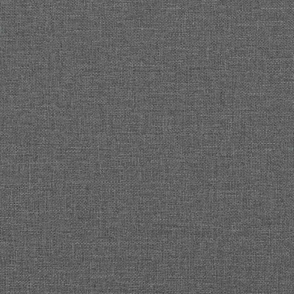 3-Seater Chesterfield Sofa Grey Fabric Living Room Couch Rolled Arm Design