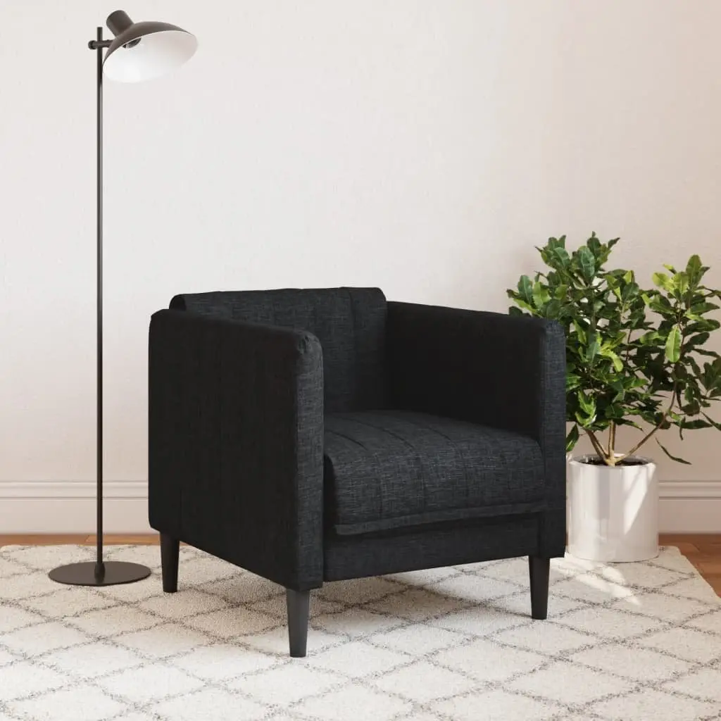 Sofa Chair Relaxing Black Fabric Armchair Modern