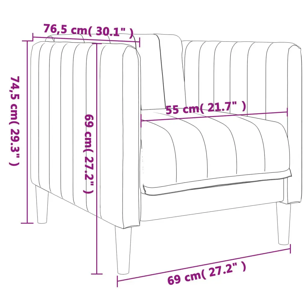 Sofa Chair Relaxing Black Fabric Armchair Modern