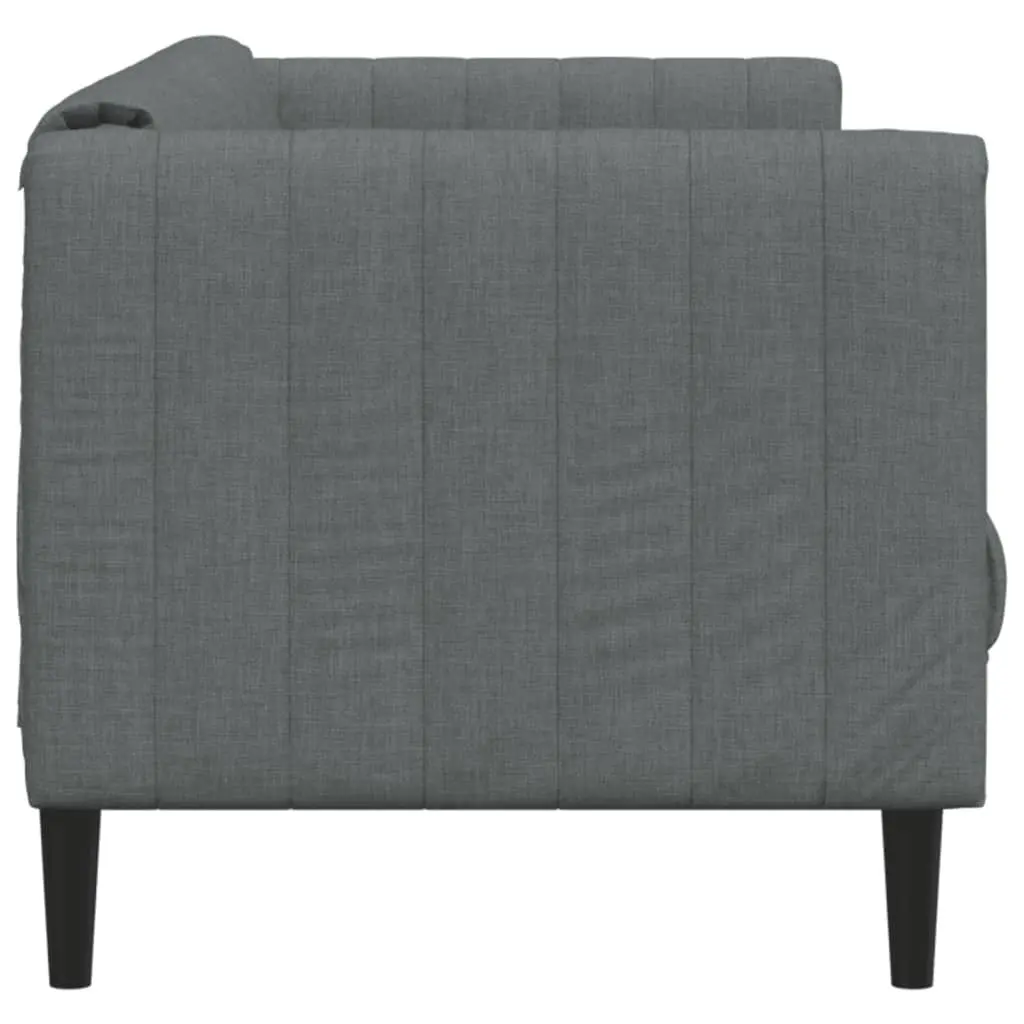 2-Seater Sofa Grey Fabric Living Room Couch Lounge Seat Modern Design