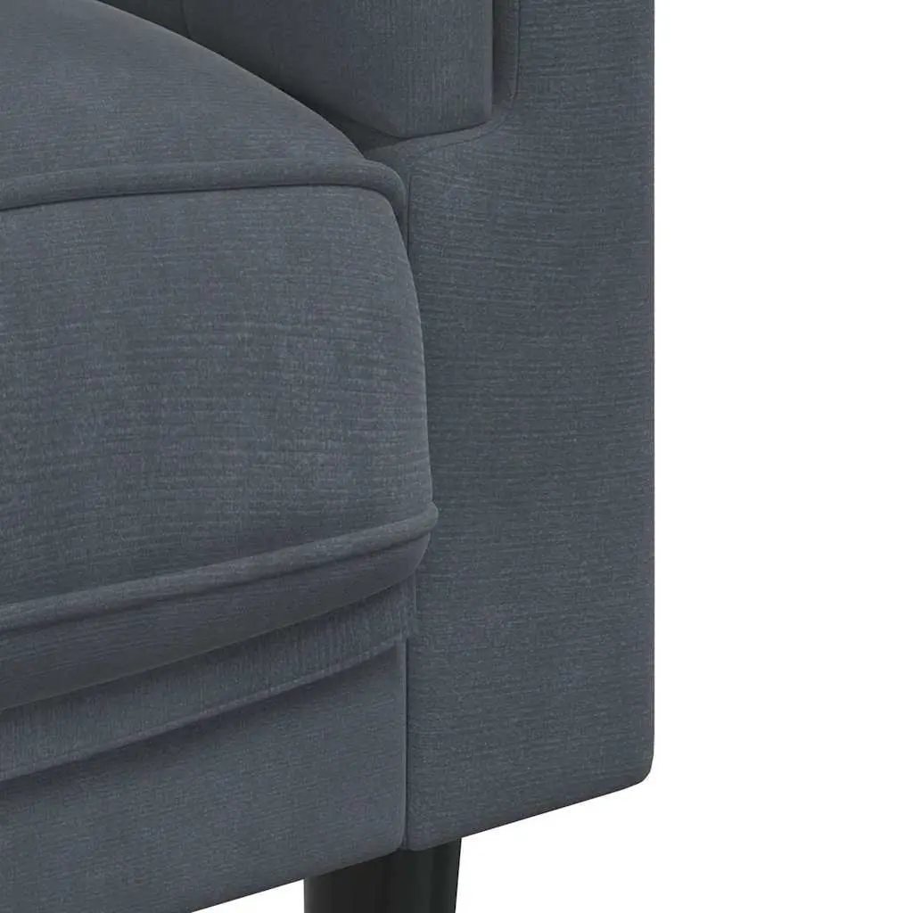 2-Seater Sofa Grey Velvet Cushions Living Room Furniture Couch