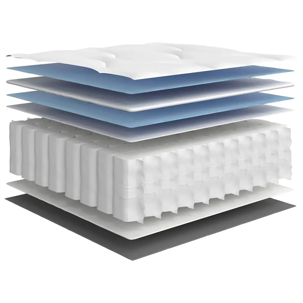 Pocket Spring Mattress Medium Firm 137x190cm White Fabric