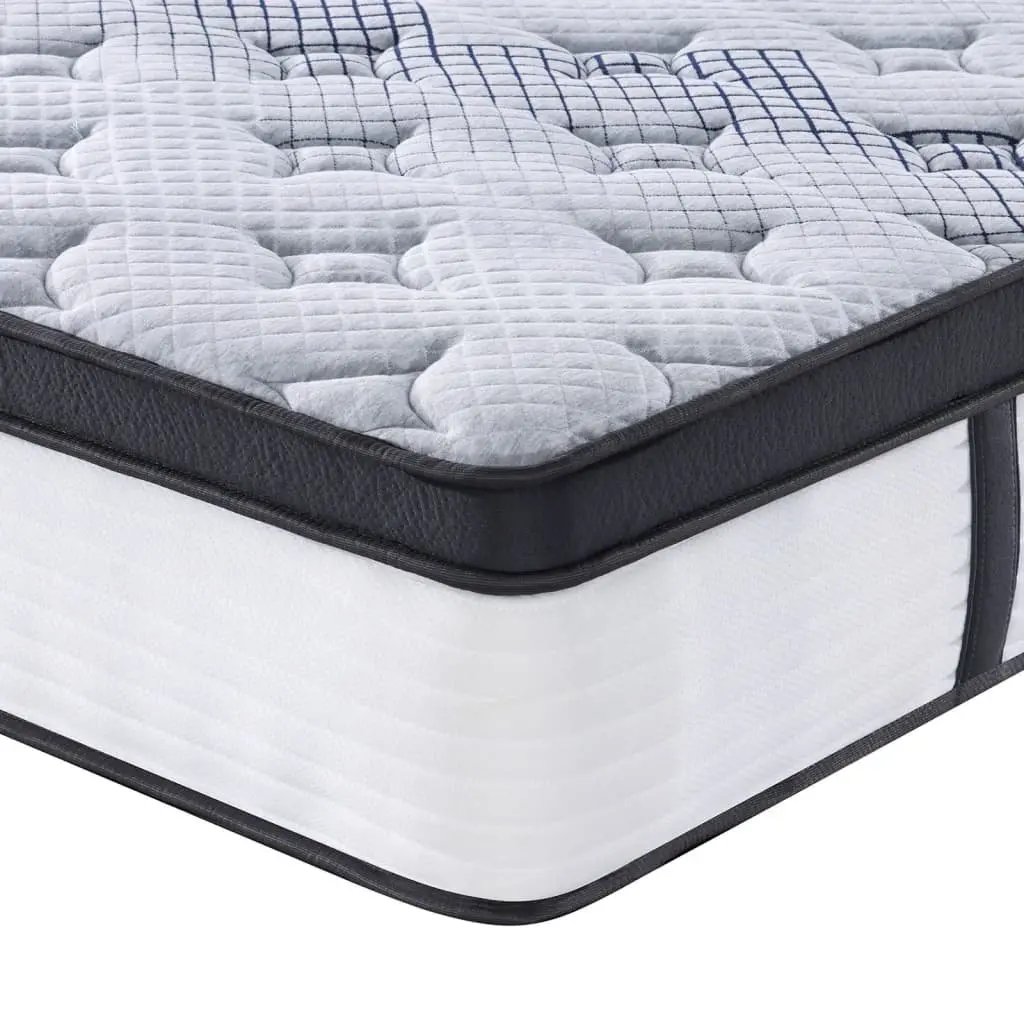 Pocket Spring Mattress Medium 90x190cm Grey Sleep Support 7 Zones