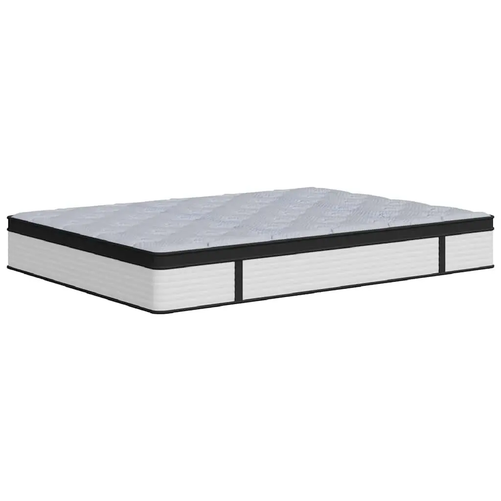 Double Size Pocket Spring Mattress Medium Firm Grey 137x190cm Bedroom Sleep Comfort