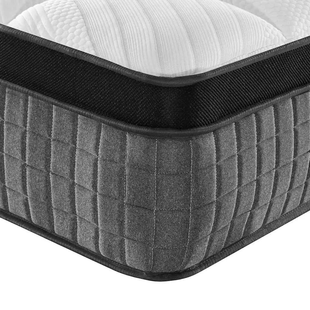 Pocket Spring Mattress Medium Firm Support 107x203cm King Single 7 Zones White