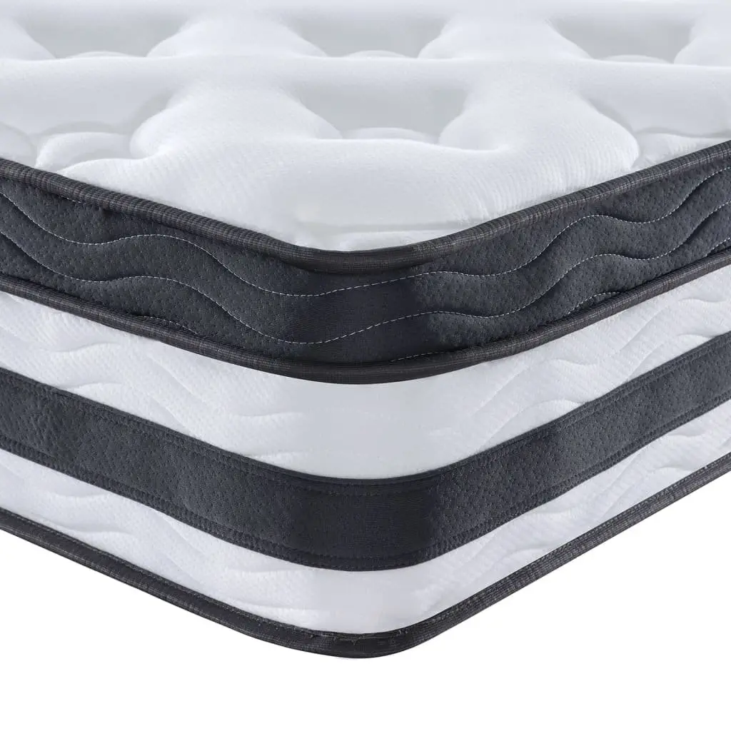 Pocket Spring Mattress Medium Firm 90x190 cm White Bedroom Sleep Foam Support