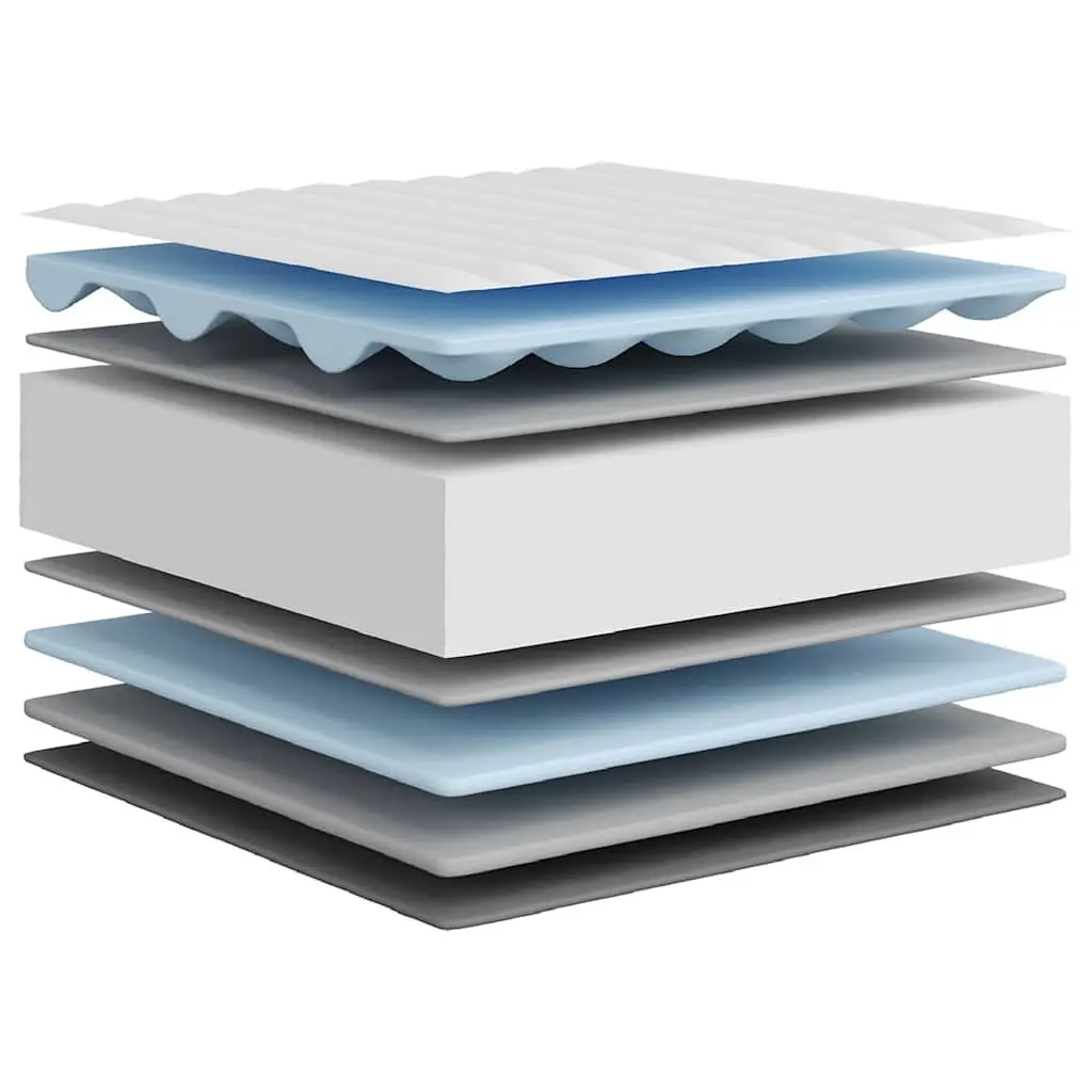 Queen Size Foam Mattress Medium Soft 152x203 cm Double Sided Flippable Bed White