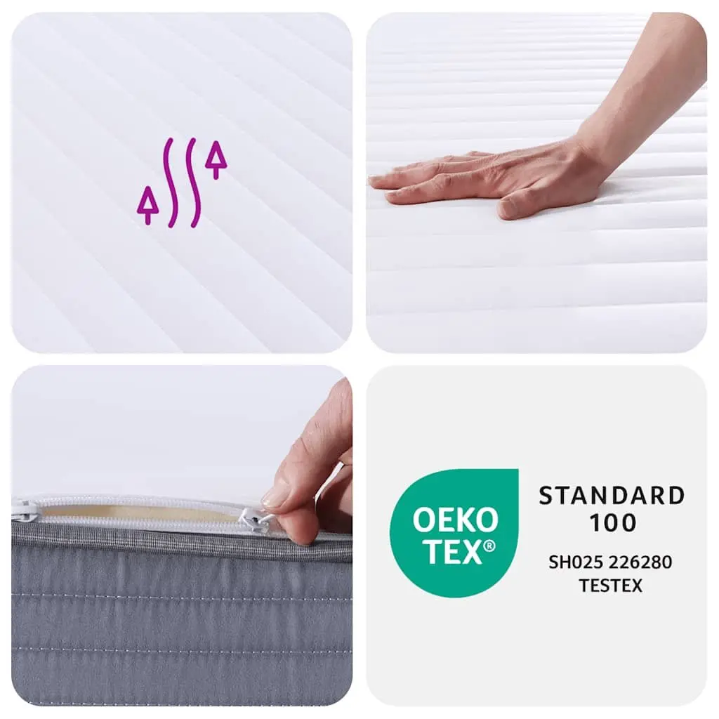 King Size Foam Mattress Medium Soft 183x203 cm Double-Sided Flippable Reversible