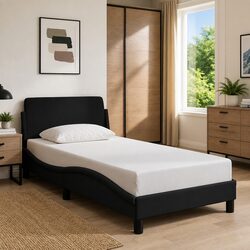 Dover Black Bed Frame with Headboard: Practical Comfort