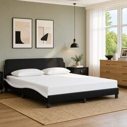 Reliable King Bed Frame 180x200 cm in Black and White