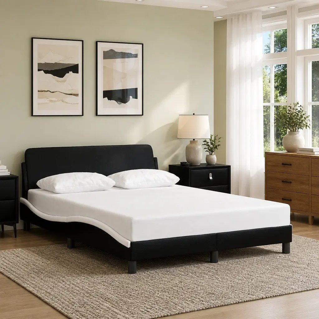 Double Bed Frame with Headboard for Comfort