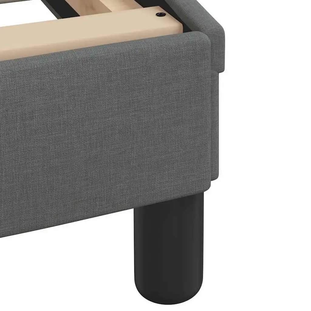 Queen Bed Frame Dark Grey Fabric 152x203 cm Bedroom Furniture