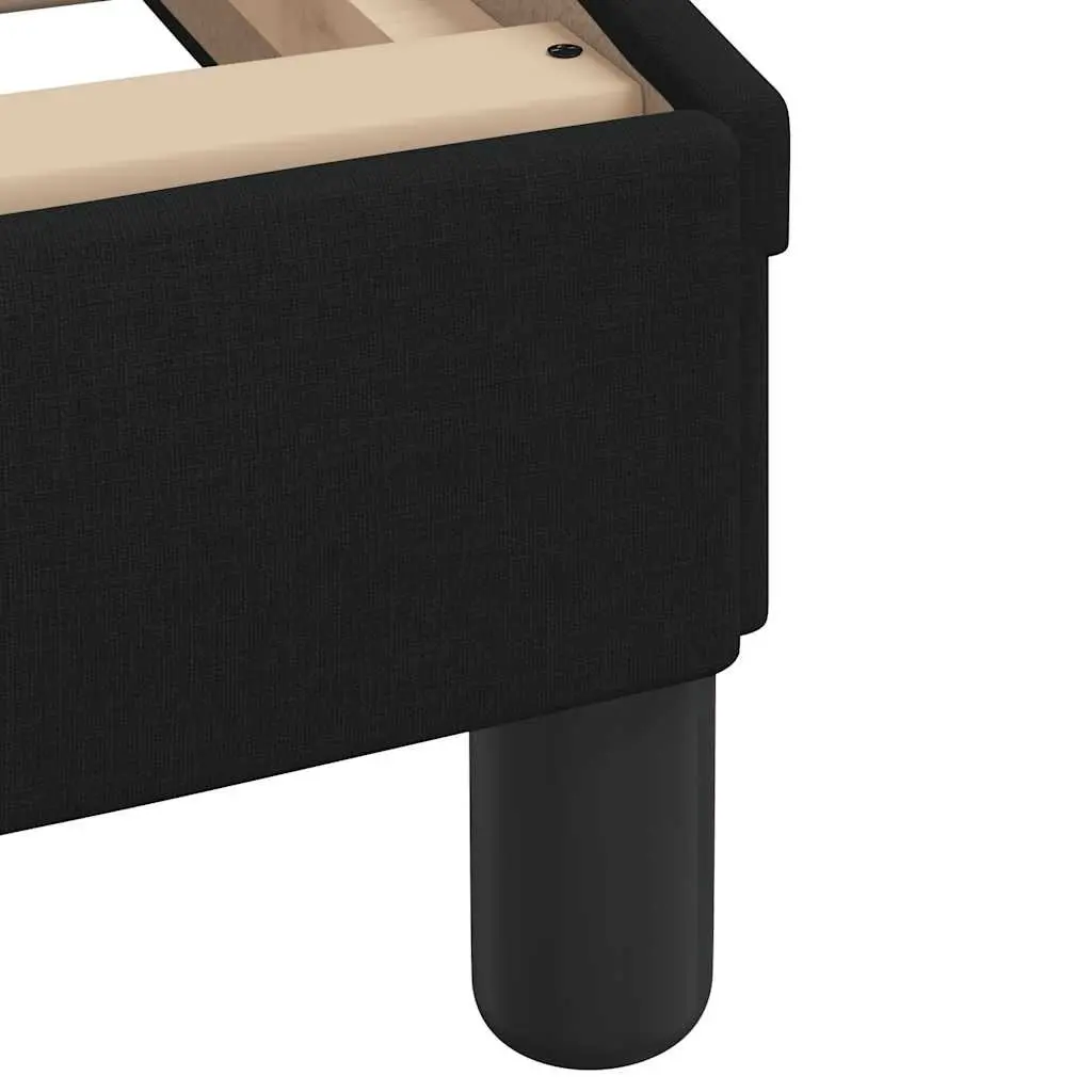 Black King Single Bed Frame with Padded Headboard