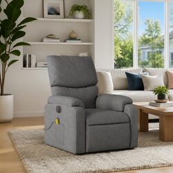 Value-Driven Dark Grey Fabric Massage Recliner Chair