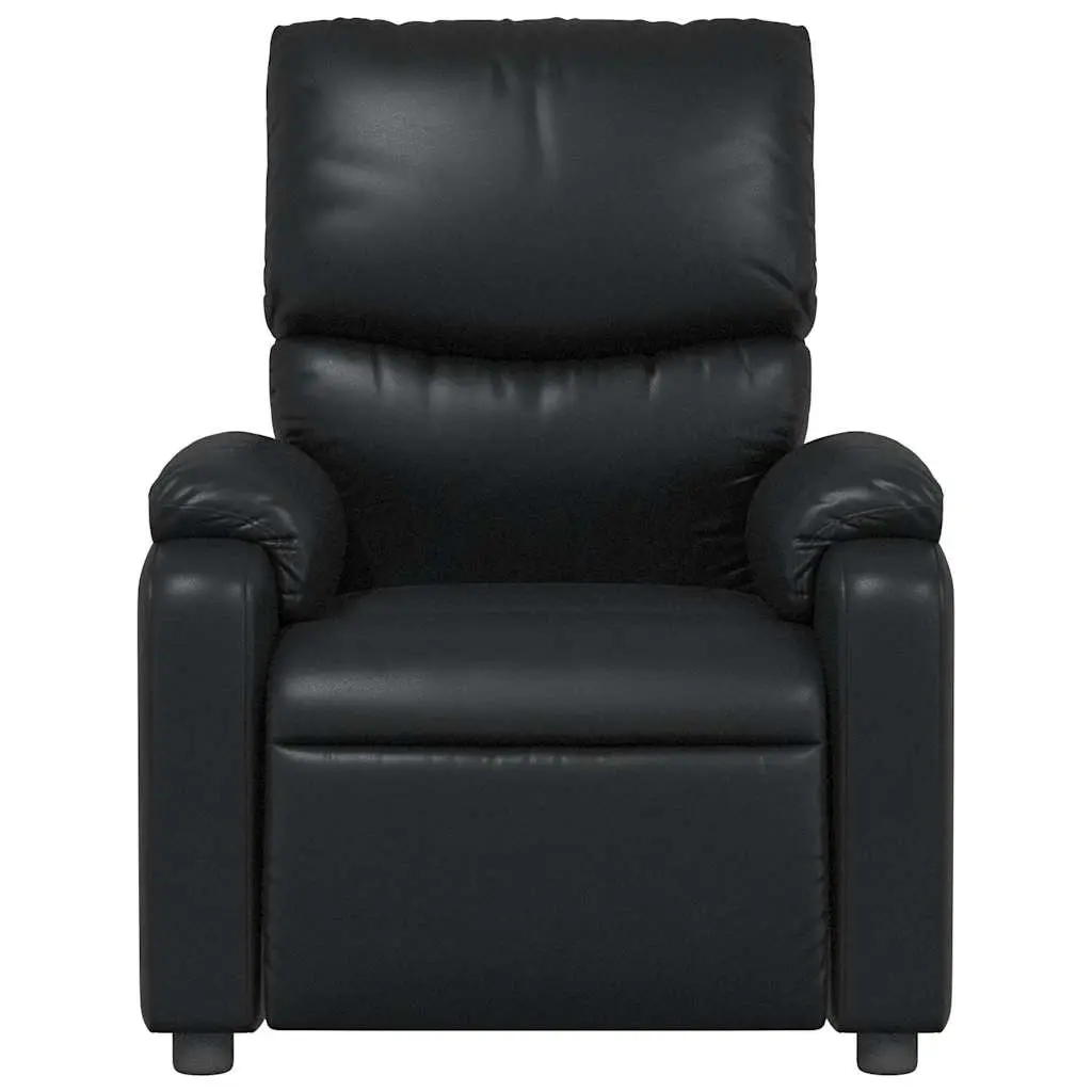 Black Faux Leather Massage Recliner Chair
