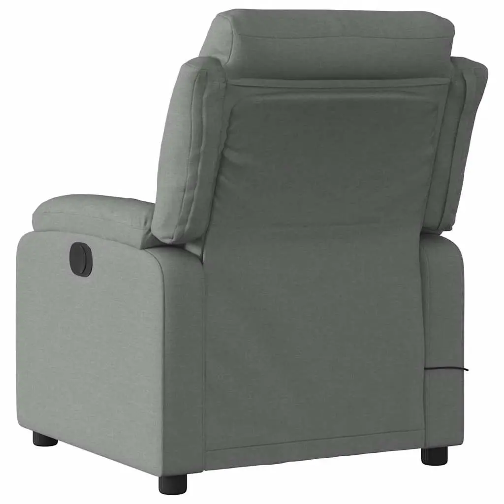 Massage Recliner Chair Manual Reclining 135 Degrees Dark Grey Fabric