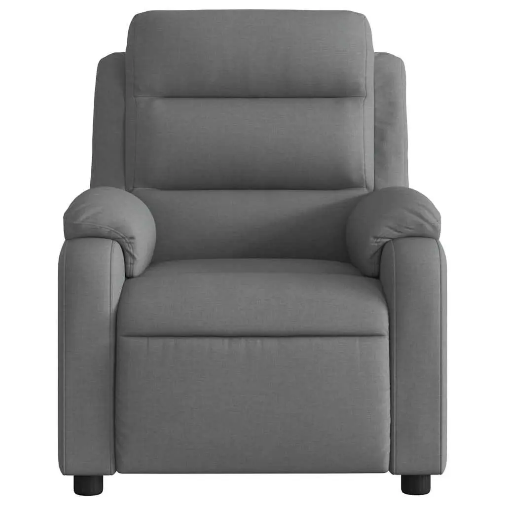 Massage Recliner Chair Manual Reclining 135 Degrees Dark Grey Fabric