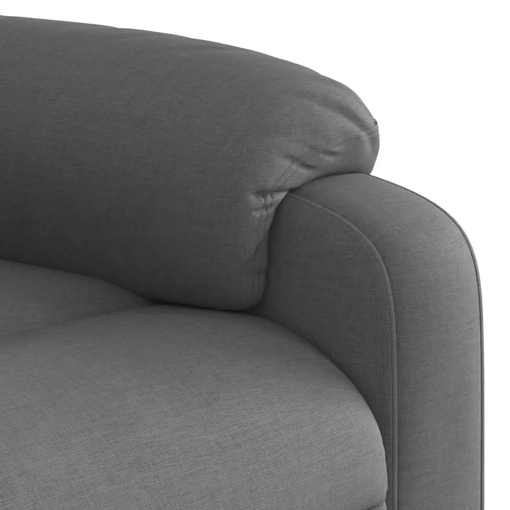 Massage Recliner Chair Manual Reclining 135 Degrees Dark Grey Fabric
