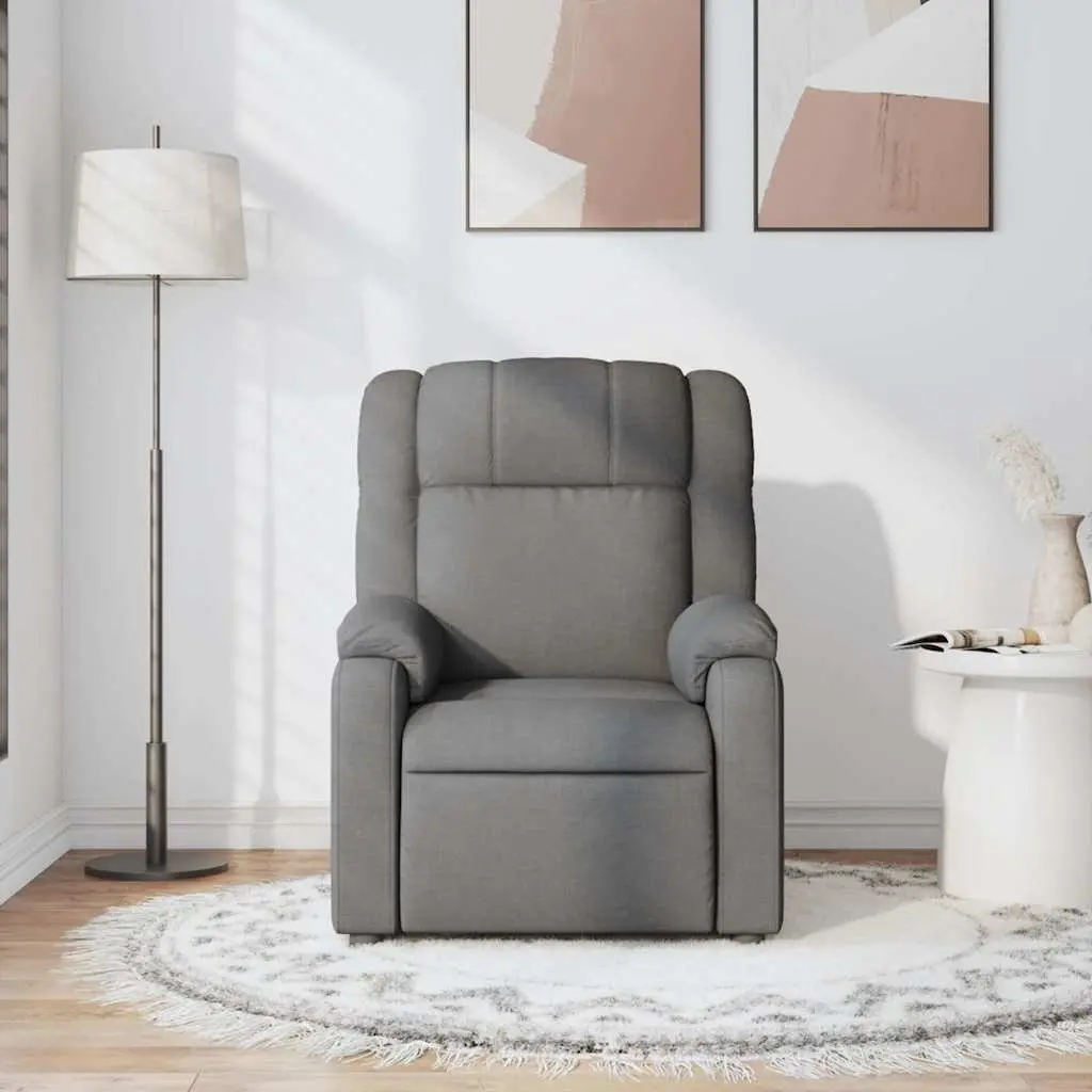 Dark Grey Fabric Massage Recliner Chair