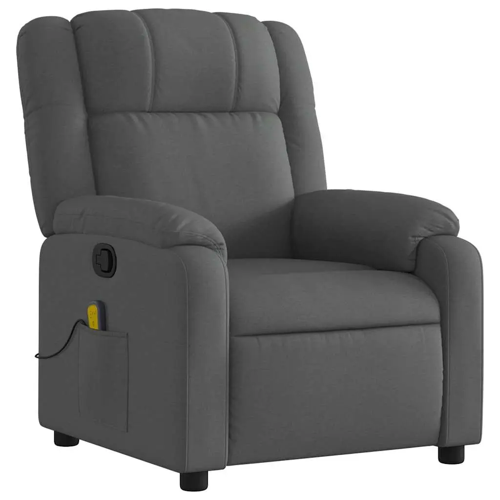 Dark Grey Fabric Massage Recliner Chair