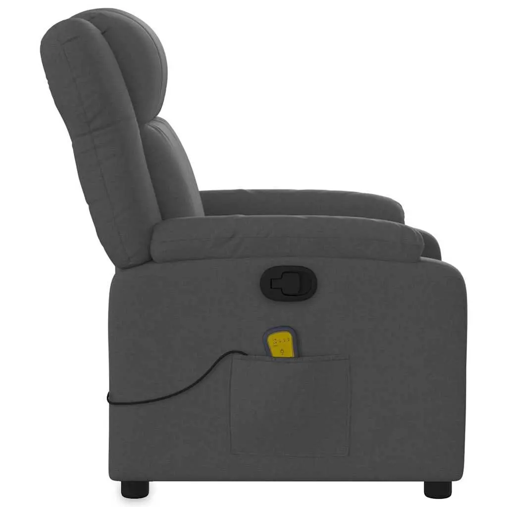 Dark Grey Fabric Massage Recliner Chair