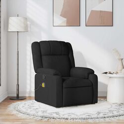 Comfortable and Practical Black Fabric Massage Recliner