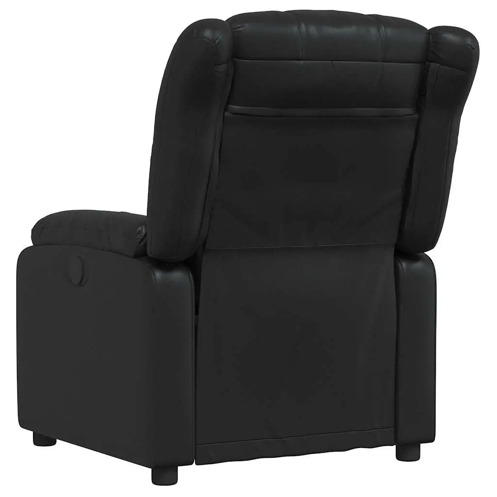 Massage Recliner Chair Manual Reclining Armchair 135 Degrees Black Faux Leather