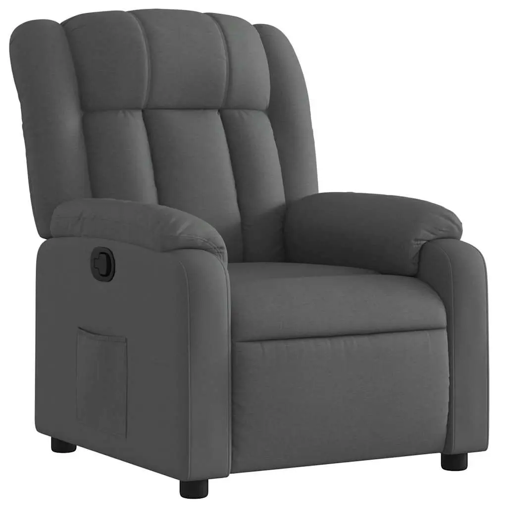 Dark Grey Recliner Chair with Footrest