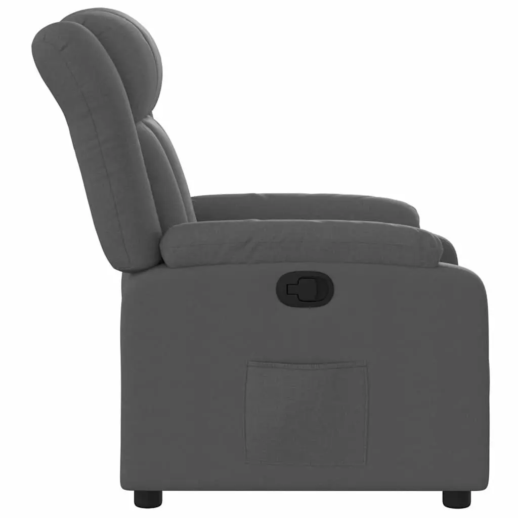 Dark Grey Recliner Chair with Footrest