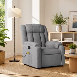 Reliable Light Grey Fabric Recliner Chair for Comfort