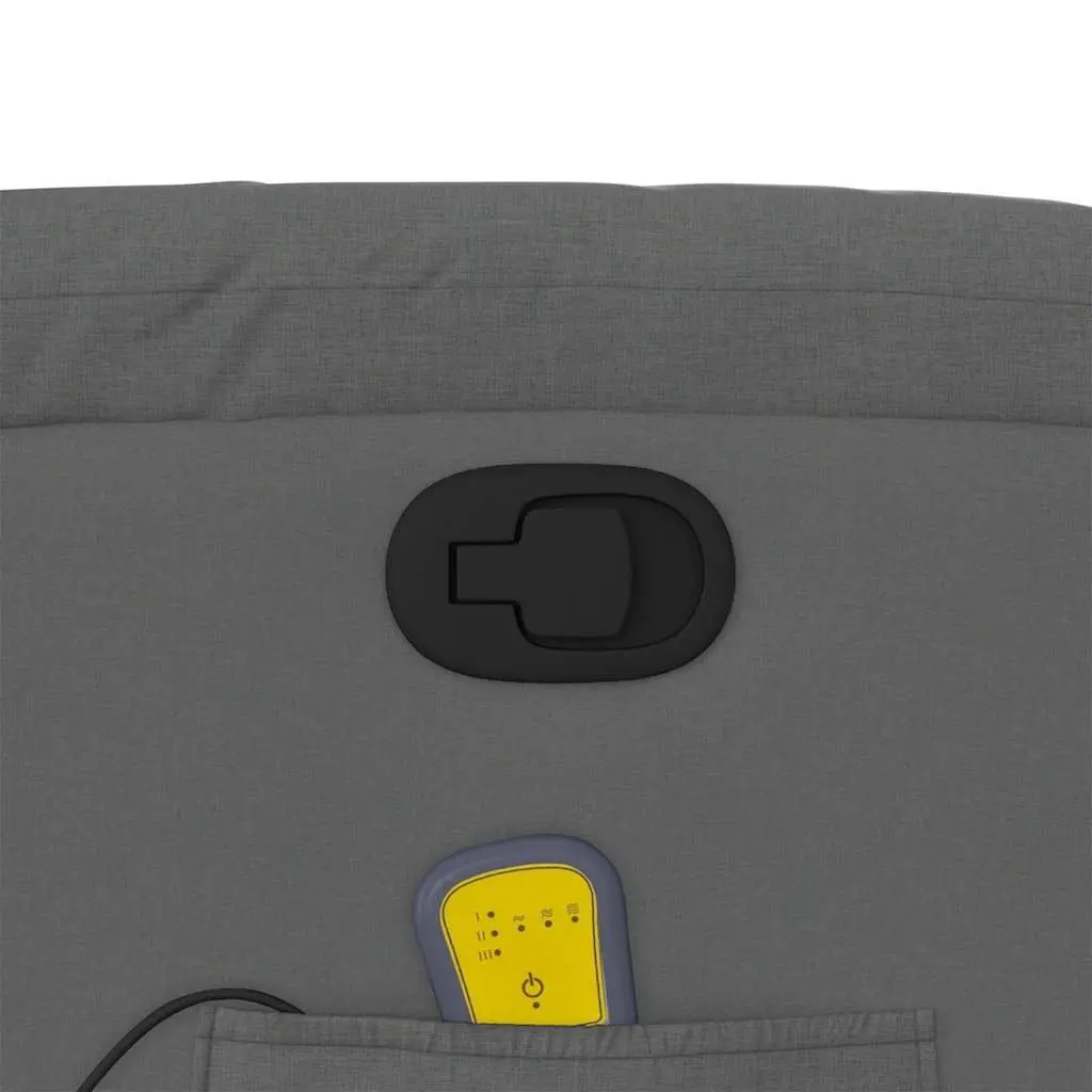 Massage Recliner Chair Manual Recline Armchair Vibration 6 Points Grey Fabric