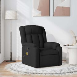 Comfortable and Reliable Black Fabric Recliner Chair