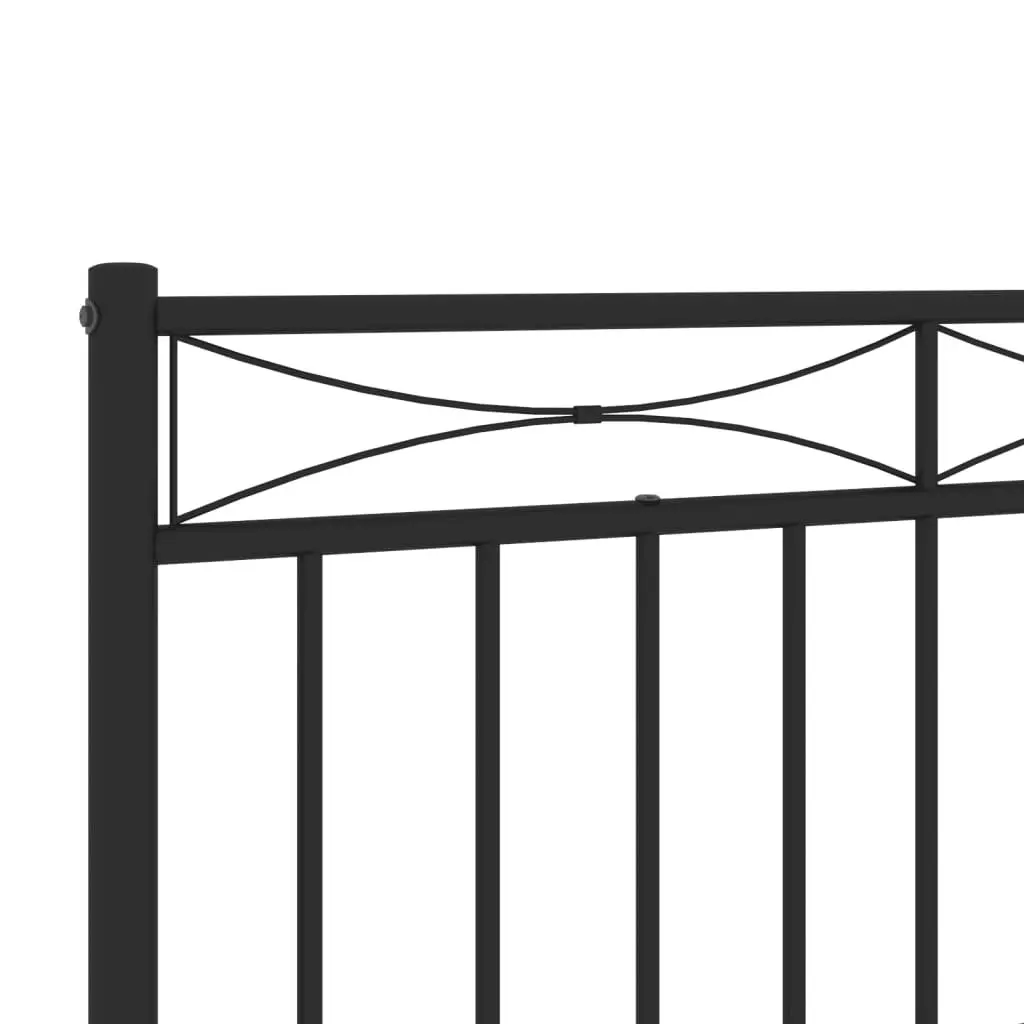 90cm Black Metal Headboard for Lasting Use