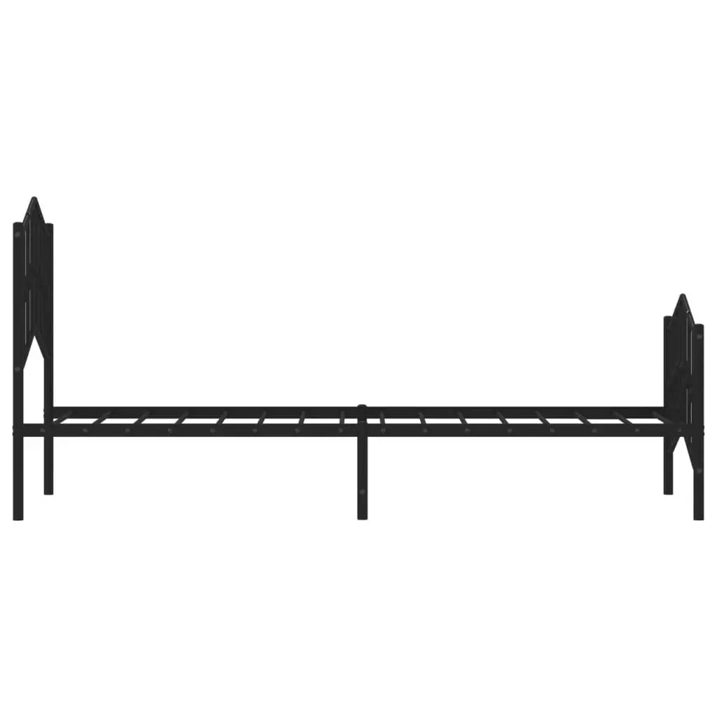 Metal Bed Frame 90x190 cm Bedroom Furniture Black