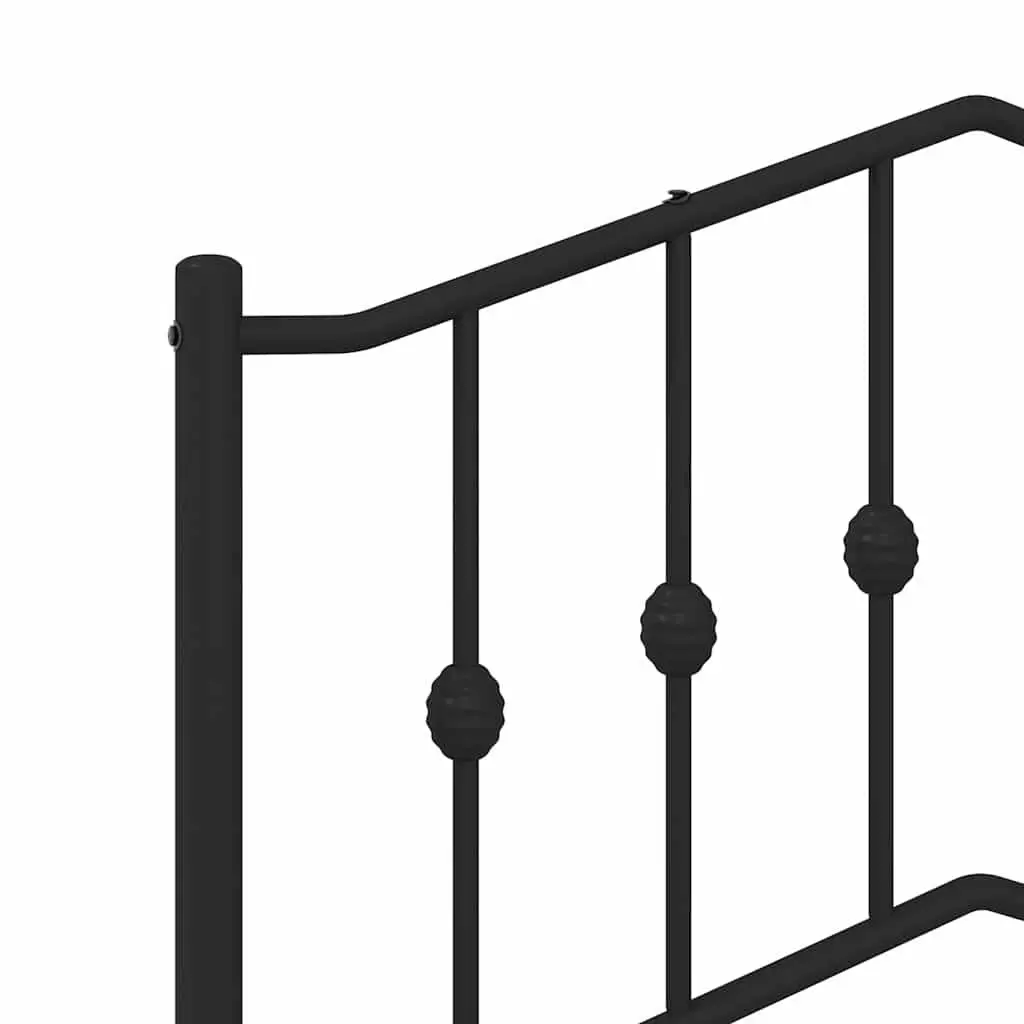 Black Metal Headboard Offering Solid Support