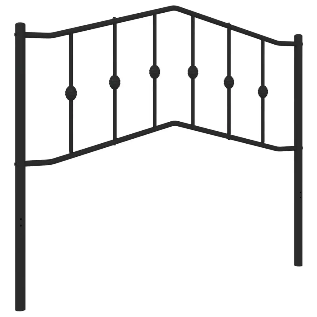 Metal Headboard Black 107cm Bedroom Bed Frame Header Stylish Design Support