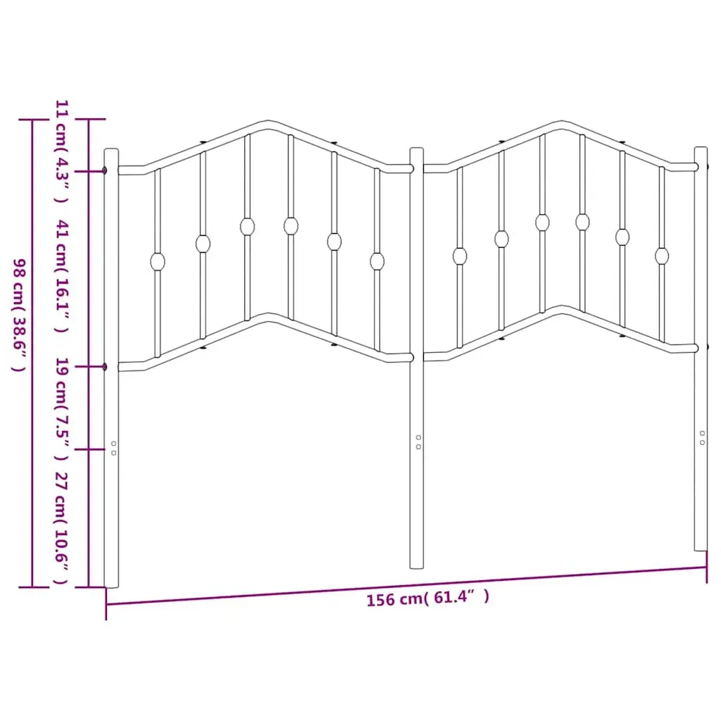 Black Metal Headboard for Lasting Use