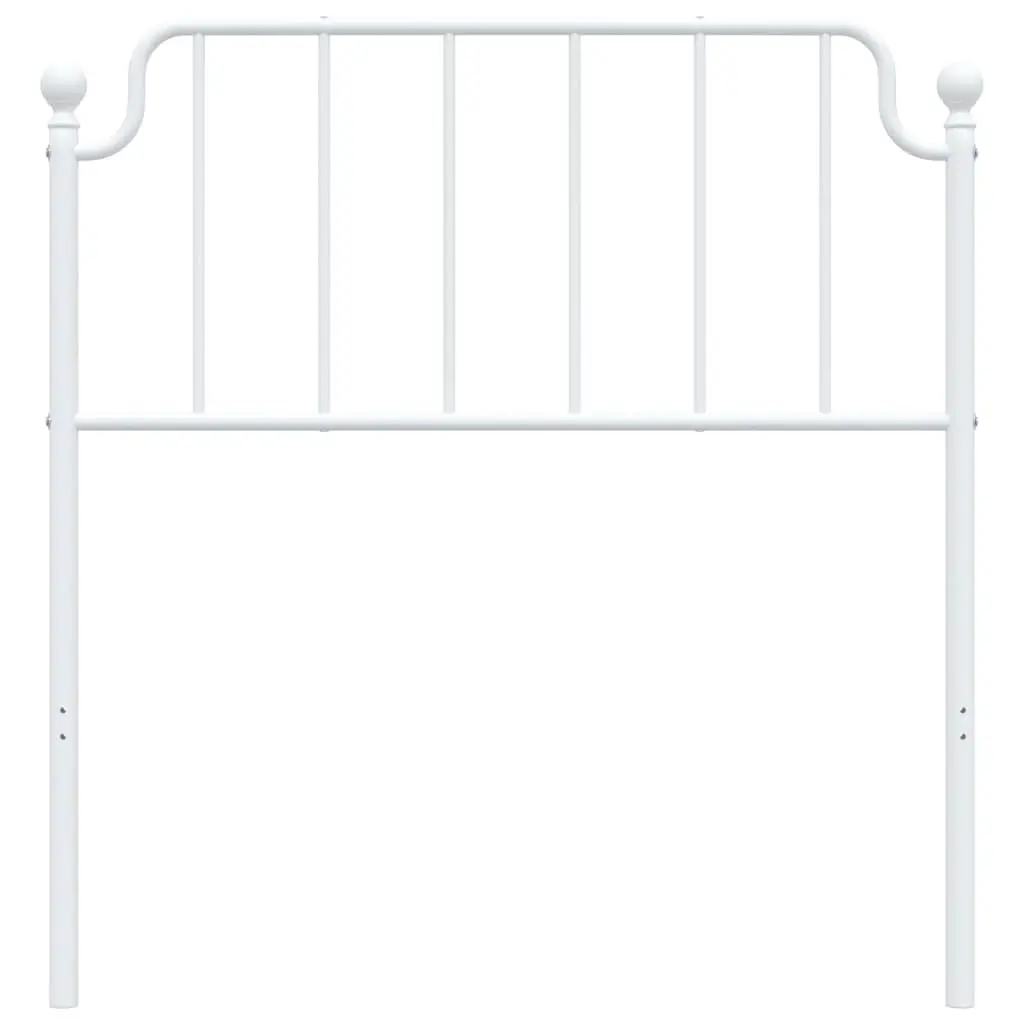 Metal Headboard White 90cm Bed Header Powder Coated Steel