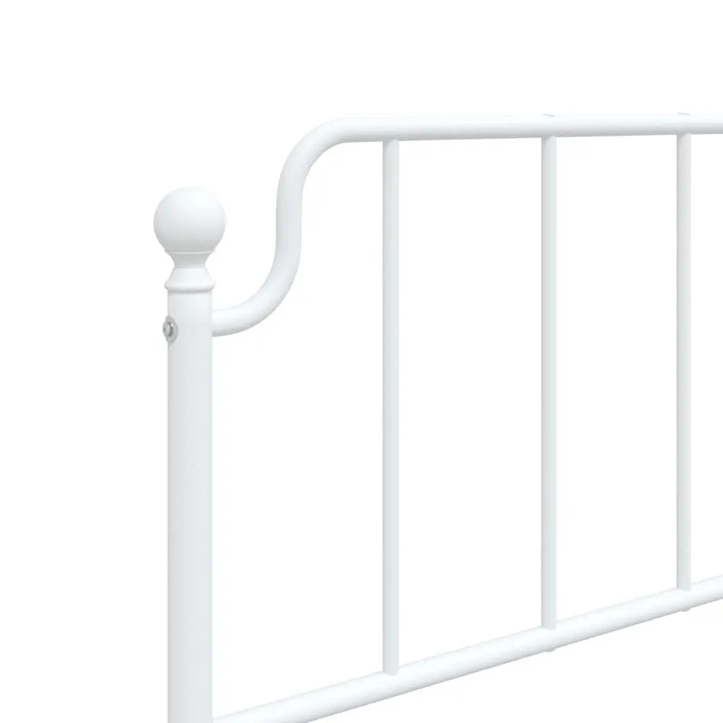 Metal Headboard White 90cm Bed Header Powder Coated Steel