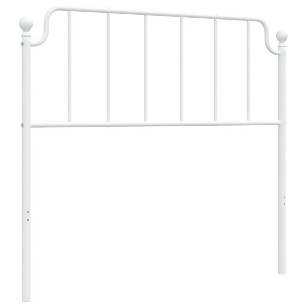 Metal Headboard White 107cm Bed Header Powder Coated Steel